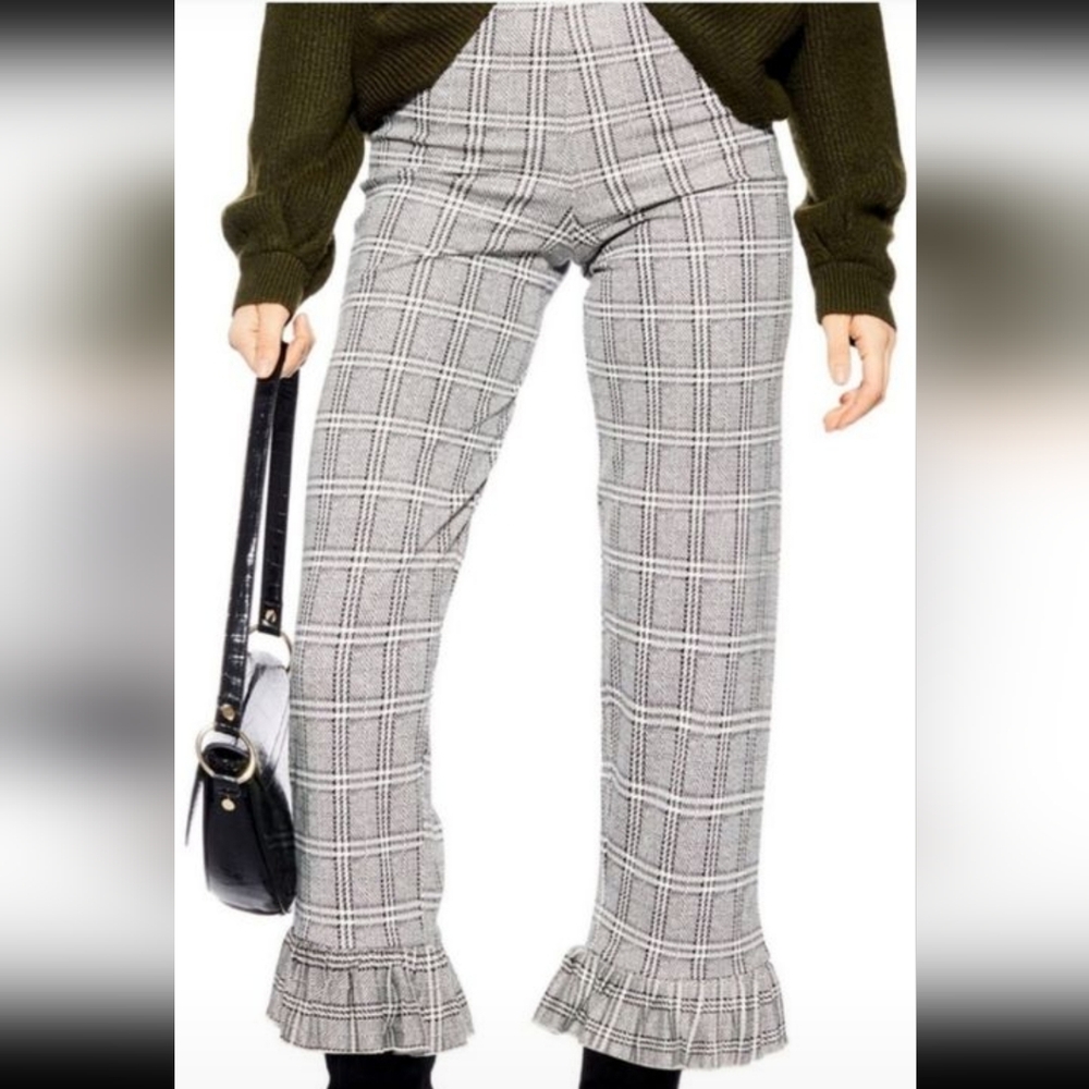 Topshop Frill Hem Trousers